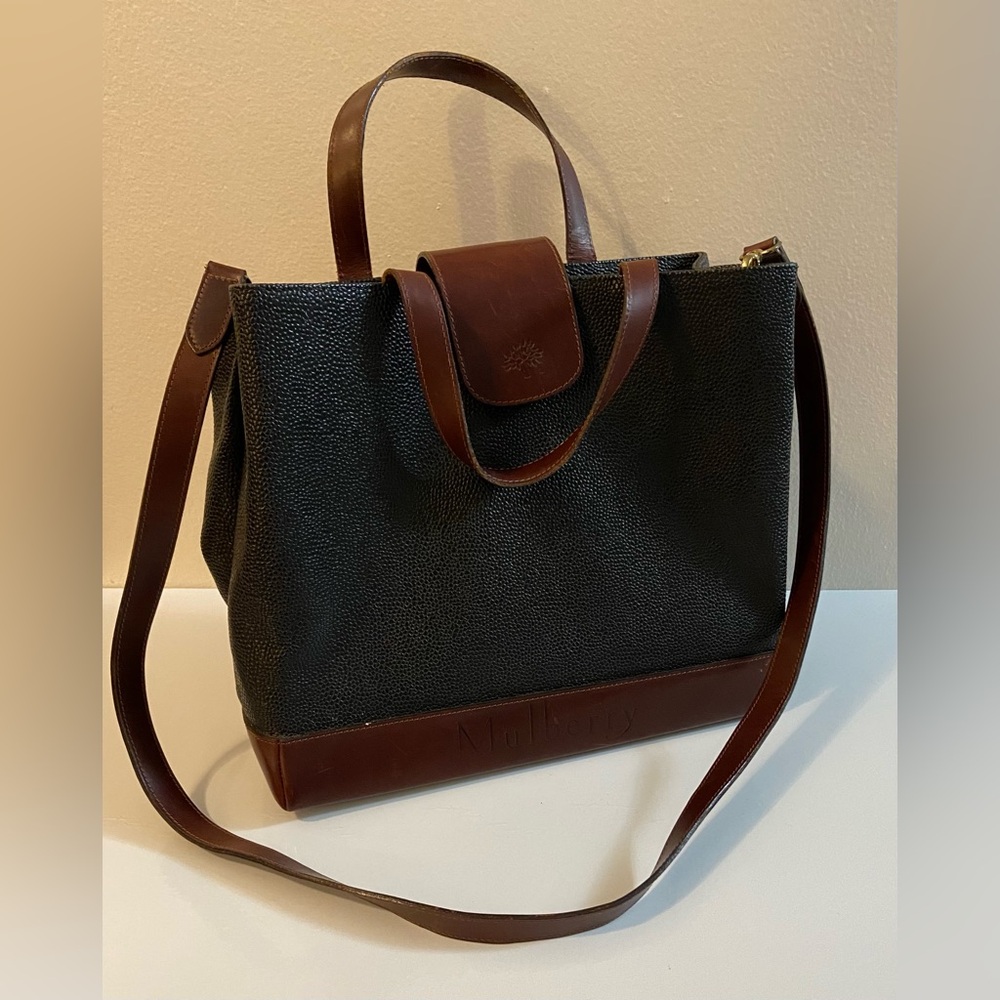 VINTAGE Mulberry Leather Shoulder Bag
